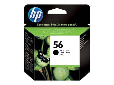 HP Original 56 Druckerpatrone schwarz 520 Seiten 19ml (C6656AE) von HP Inc.