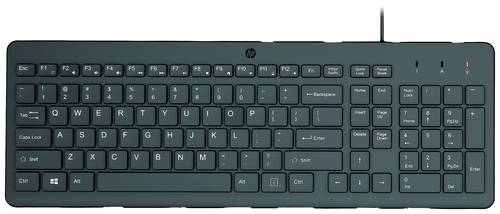 HP 150 Kabelgebunden Tastatur Deutsch, QWERTZ Schwarz von HP