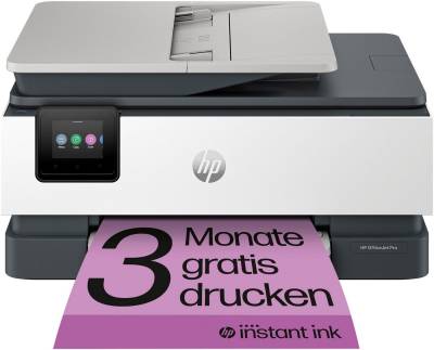 HP OfficeJet Pro 8122e Multifunktionsdrucker, (Bluetooth, LAN (Ethernet), WLAN (Wi-Fi), Wi-Fi Direct, 3 Monate gratis Drucken mit HP Instant Ink inklusive) von HP