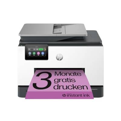 HP OfficeJet Pro 9132e Multifunktionsdrucker, 3 Monate gratis drucken mit HP Instant Ink inklusive, HP+, Drucker, Scanner, Kopierer, Fax, WLAN, LAN, Duplex, Airprint, Grau-Weiß von HP