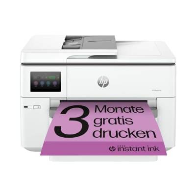 HP OfficeJet Pro 9730e A3-Multifunktionsdrucker (Drucken, Scannen und Kopieren bis A3), 3 Monate gratis drucken mit HP Instant Ink inklusive, HP+, Fax, WLAN, LAN, Duplex, Airprint, Grau-Weiß von HP