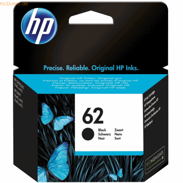 HP Tintenpatrone HP C2P04AE Nr. 62 schwarz von HP