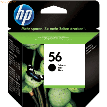 HP Tintenpatrone HP C6656 schwarz von HP