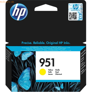 HP Tintenpatrone HP Nr. 951 CN052AE gelb von HP