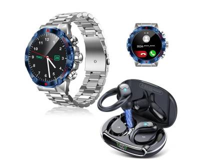 HYIEAR Smartwatch für Damen Herren 1,39'', Kabellose Bluetooth 5.3 -Kopfhörer Smartwatch, Wird mit USB-Ladekabel geliefert., Smartwatch mit Blutdruckmessung, Schlafüberwachung und mehr. von HYIEAR