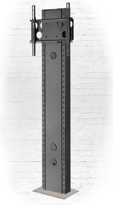 HAGOR Info-Tower Wall - Aufstellung für LCD-/Plasmafernseher - Stahl - Silber, Glanzschwarz - Bildschirmgröße: 116-213 cm (46-84) - Bodenaufstellung von Hagor