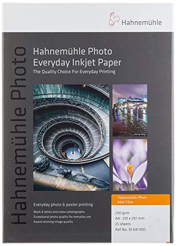 Hahnemühle Photo Matt Fibre, 200 g/m², DIN A4, 210x297 mm, warmweiß, Fotopapier, 25 Blatt von Hahnemühle