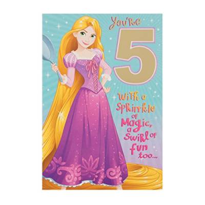 Hallmark Geburtstagskarte zum 5. Geburtstag – Disney Prinzessin Rapunzel Design von Hallmark