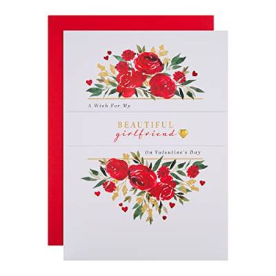 Hallmark Valentinstagskarte für Freundin – klassisches Rosen-Design von Hallmark