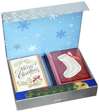 Hallmark Weihnachtskarten-Set (24 Stück, handgefertigte Weihnachtskarten mit Umschlägen) von Hallmark