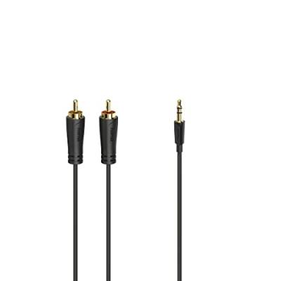 Audio-Kabel, 3,5-mm-Klinken-Stecker - 2 Cinch-Stecker, Stereo, verg., 3,0 m von Hama