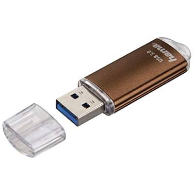 Hama 128GB USB-Stick USB 3.0 Datenstick (90 MB/s Datentransfer, USB-Stick mit Öse zur Befestigung am Schlüsselring, Speicherstick, Memory Stick mit Verschlusskappe, z. B. für Windows/MacBook) bronze von Hama