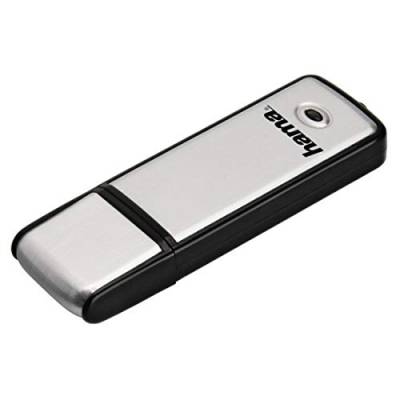 Hama 16GB USB-Stick USB 2.0 Datenstick (10 MB/s Datentransfer, Speicherstick, Memory Stick mit Verschlusskappe, geeignet für Windows/MacBook) silber von Hama