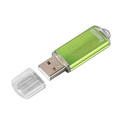 Hama 64GB USB-Stick USB 2.0 Datenstick (15 MB/s Datentransfer, USB-Stick mit Öse zur Befestigung am Schlüsselring, Speicherstick, Memory Stick mit Verschlusskappe, geeignet für Windows/MacBook) grün von Hama