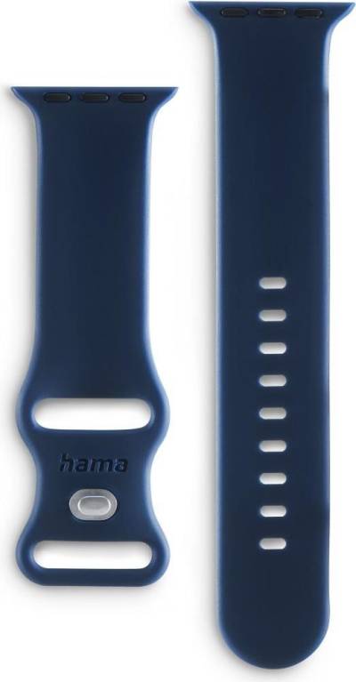 Hama Armband zum Wechseln Fantastic Feel für Apple Watch 42/44/45/49mm, Blau (00215636) von Hama