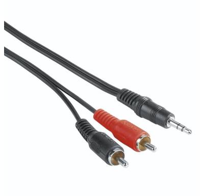 Hama Audio-Kabel, 3,5-mm-Klinken-Stecker - 2 Cinch-Stecker, 2 m (00205106) Audio- & Video-Kabel von Hama