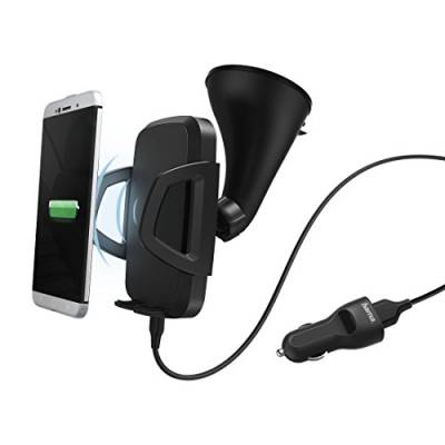 Hama Auto Aktiv schwarz – Halterung (Mobiltelefon/Smartphone, Kfz-Zigaretten, aktiv, Auto, Schwarz, Suction Cup) von Hama