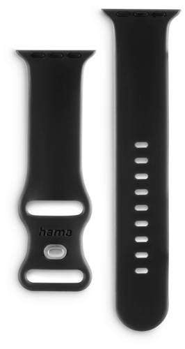 Hama Fantastic Feel Armband 42 mm, 44 mm, 45 mm, 49mm Schwarz Watch Series 9, Watch Series 8, Watch von Hama