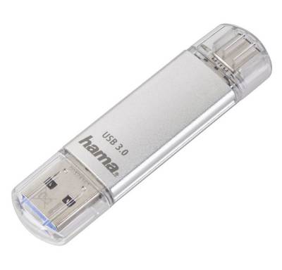 Hama FlashPen C-Laeta", USB-C, 128GB, 40 MB/s silber (00181073) USB-Stick USB-Stick" von Hama
