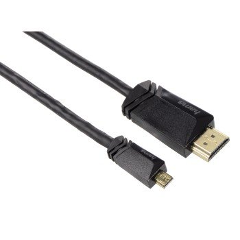 Hama High Speed Micro HDMI Kabel, vergoldet, Schwarz, 1,50 m von Hama
