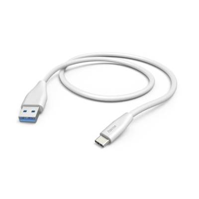 Hama Ladekabel USB A auf USB C, 1,5m (Schnellladung, Handy Ladekabel, Datenkabel, USB Kabel, Handykabel, Ladekabel USB Typ A, USB Typ C, maximal kompatibel) weiß von Hama