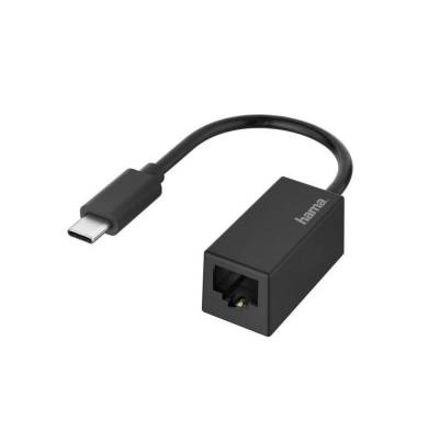 Hama Netzwerk-Adapter, USB-C-Stecker - LAN/Ethernet-Buchse, Gigabit Computer-Adapter von Hama