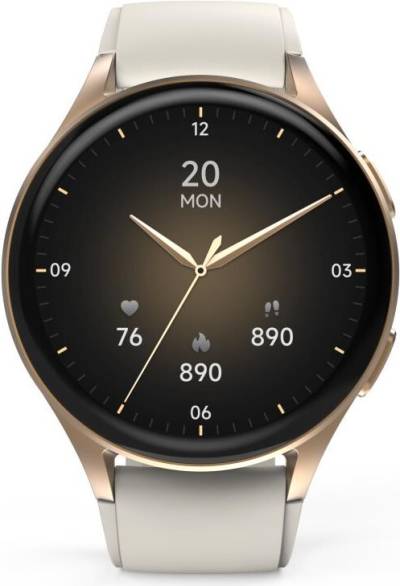 Hama Smartwatch 8900 3,3 cm (1.3) AMOLED 42 mm Digital 466 x 466 Pixel Touchscreen Gold GPS (00178613) von Hama