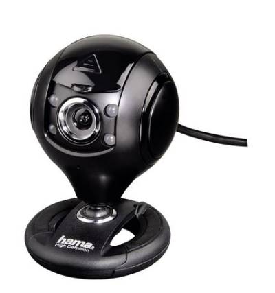 Hama Spy Protect HD Webcam - Web-Kamera - Farbe - 1,3 MP - 1280 x 720 - Audio - USB2.0 (53950) von Hama