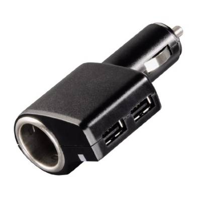 Hama USB-Kfz-Ladegerät Triple Power, 13A Buchse und 2x 2,1A USB A Buchse, LED-Anzeige von Hama