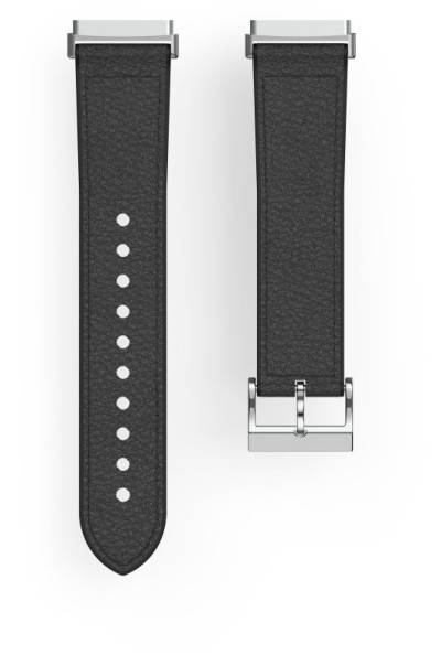 Herrenarmband aus Kunstleder für Fitbit Versa3/Sense schwarz von Hama