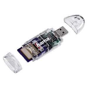 hama 8in1 Multi-Kartenleser transparent von Hama