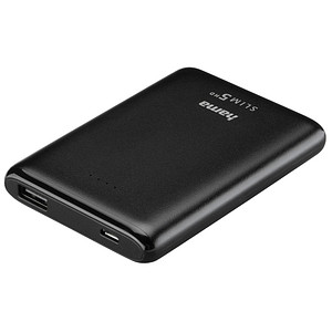 hama SLIM 5HD Powerbank 5.000 mAh schwarz von Hama