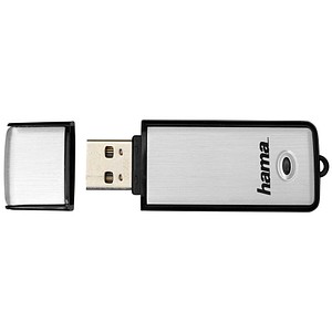 hama USB-Stick Fancy silber, schwarz 16 GB von Hama