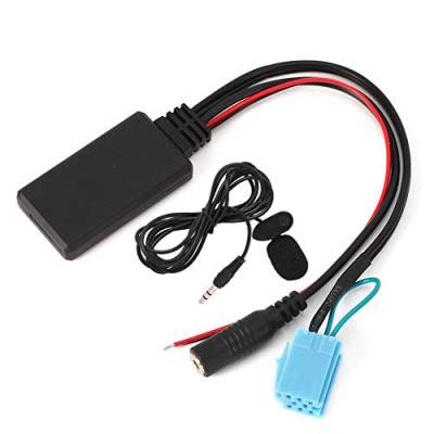 Bluetooth AUX-IN Aadapter, 8-poliger Bluetooth AUX-IN Kabeladapter mit Mikrofon Freisprechfunktion Passend für Smart Fortwo 450 von Headerbs