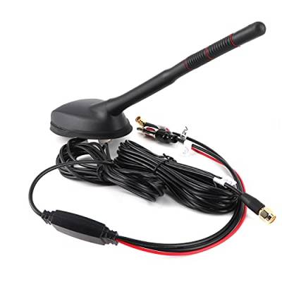 DAB-Aktivantenne, Auto-DAB-GPS-FM-Antenne, Aktiv Verstärkt, Dachmontage, Wasserdicht, Staubdicht, Universelle Auto-Signalantenne von Headerbs