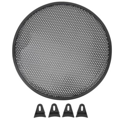 Headerbs 12 Zoll Lautsprecher Grill, ABS Metall Eisen Subwoofer Kreis Abdeckung Audio Mesh Schutz Schutz Mesh Lautsprecher Abdeckung Lautsprecher Abdeckung für Auto Rv von Headerbs