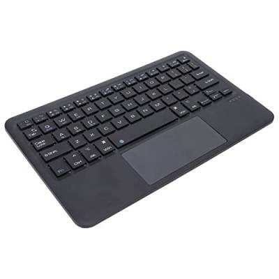 Heayzoki Bluetooth-Tastatur mit Touchpad, Kabellose Tastatur Tragbare Scherenfuß-Laptop-Tastatur mit Touchpad Kleine Tastatur für Tablet Android Für OS X für Windows(Schwarz) von Heayzoki