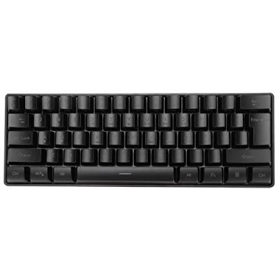 Mechanische Tastatur, Gaming-Tastatur, Tragbare, Hintergrundbeleuchtete 61 Tasten, Kabelgebundene, Schwarze USB-PC-Tastatur für Heimbüro-Laptop-Arbeitsspiele, Hintergrundbeleuchtete Tastatur Plug And von Heayzoki