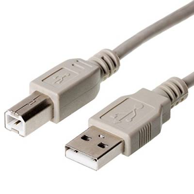 Helos 011989 5 m USB A USB B männlich männlich grau Kabel USB – Kabel USB (5 m, USB A, USB B, 2.0, männlich/männlich, grau) von Helos