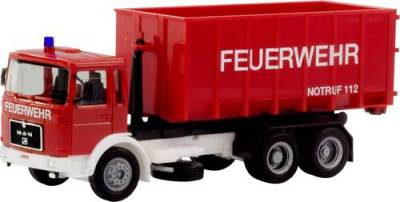 Herpa 310963 H0 Einsatzfahrzeug Modell MAN F8 Abrollcontainer-LKW  Feuerwehr von Herpa