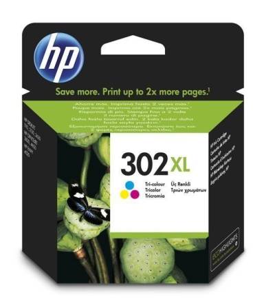 HP 302XL original HC Tinte cyan, magenta, gelb - F6U67AE von Hewlett Packard