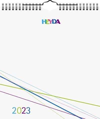 Heyda Bastelkalender 2023 21,5 x 24 cm Deckblatt: weiß, Monatsblätter: weiß von Heyda
