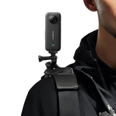 Rucksackgurt-Halterung, Schnellclip-Halterung, kompatibel mit Insta360 ACE Pro ONE X4 X3 X2 X RS R GO 2 3, Go Pro Hero 12 11 Session Max Action-Kamera-Schulter- und Hut-Schnellspannklemme Body Cam von Higatful