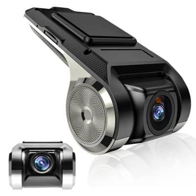 Hikity Auto DVR Dashcam Mini Autokamera 170°Weitwinkel Auto Kamera USB Mini Recorder, Nachtversion Videorecorder mit G-Sensor, Loop-Aufnahm,Parküberwachung für Android Autoradio Auto cam von Hikity