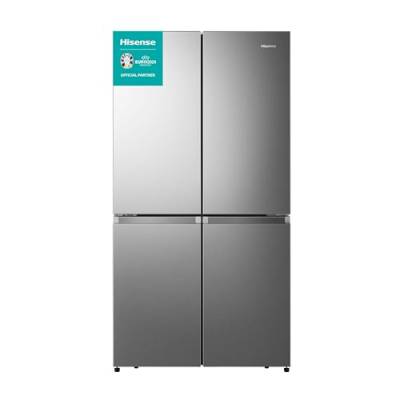 Hisense RQ758N4SAIE Cross Door Kühl-Gefrierkombination/NoFrostPlus/Inverter-Kompressor/Multiflow 360°/ SuperCool/ 178,5 cm/Kühlteil 393 l/Gefrierteil 216 l/ 40 dB/ 320 kWh/Jahr/Inox-Look von Hisense