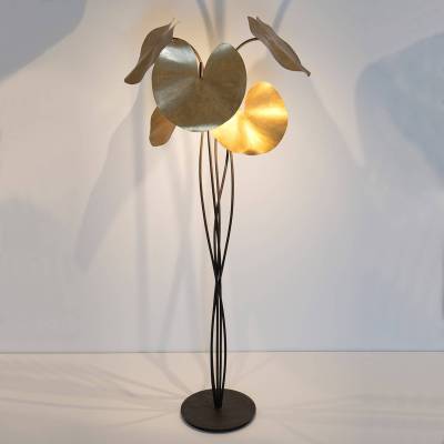 LED-Stehlampe Controversia, Schirm gold von Holländer