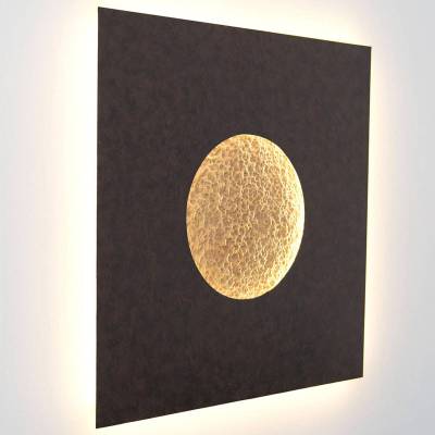 LED-Wandleuchte Luina, 80x80cm, innen gold von Holländer