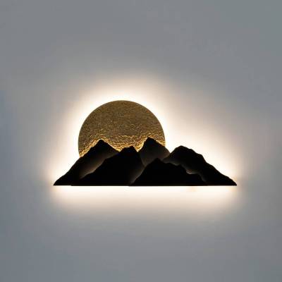 LED-Wandleuchte Montagna, braun/goldfarben, Breite 150 cm von Holländer