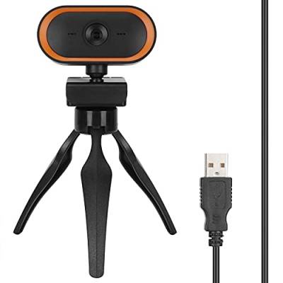 Hoonyer Computerkamera, USB-Webkamera, hochauflösende 2K-Webcam für Live-Videokonferenzen (Orange) von Hoonyer
