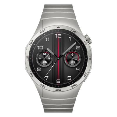 HUAWEI WATCH GT4 46mm Silber | Smartwatch | 46mm / 1.43 Zoll | 5 ATM Wasserbest?ndigkeit | IP68-Zertifiziert | Bluetooth, NFC, GPS von Huawei